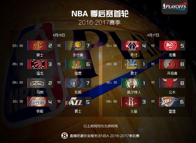 NBA总决赛球队即将决出，现场直播赛程表公布